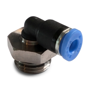 coupling, air,  4mm 1/4 90° + O-ring