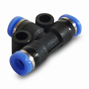 koppeling, lucht, T-stuk,  3mm