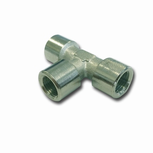 koppeling, lucht, T-stuk, 1/8-1/8-1/8 binnendraad