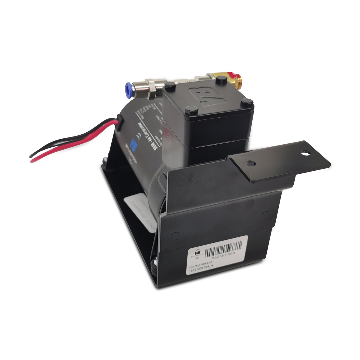 compresseur, 12V, VB-SemiAir, noir avec soupape de surpressi