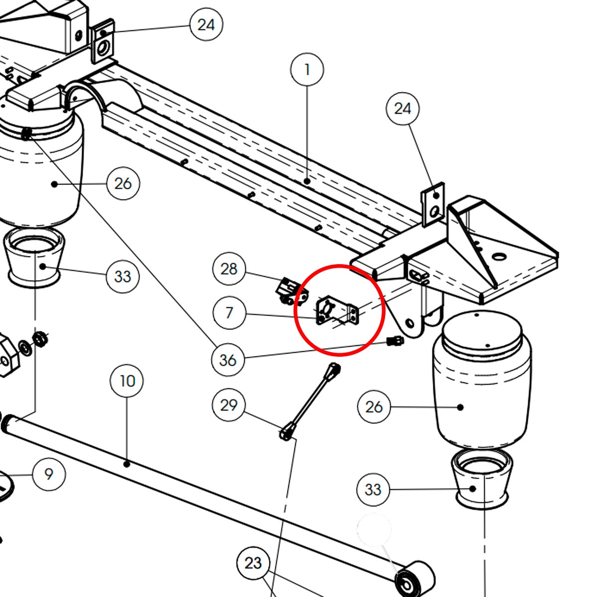 rod, height sensor, right, Mercedes-Benz Sprinter