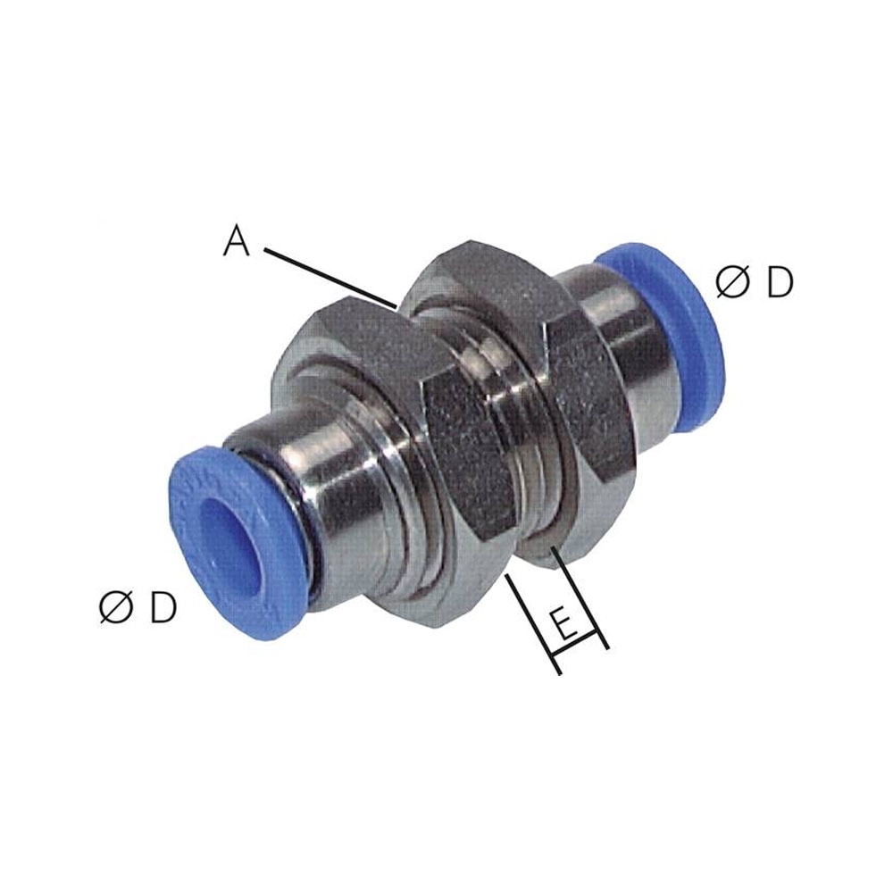 coupling, air,  3mm>  3mm, insert