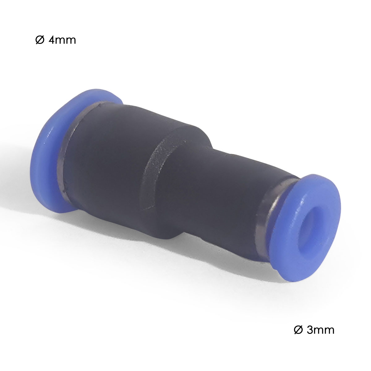 coupling, air,  3mm>  4mm