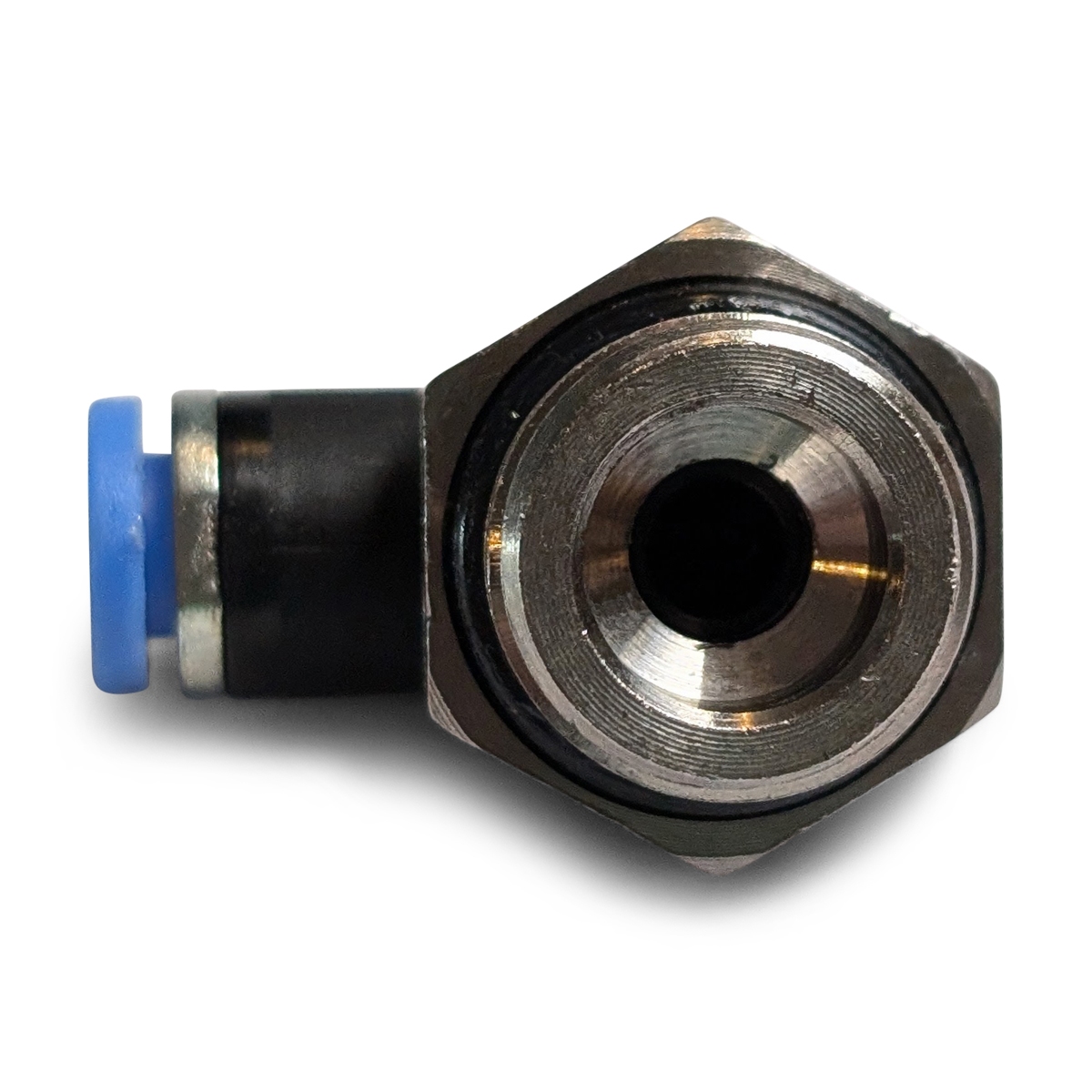 coupling, air,  4mm 1/4 90° + O-ring