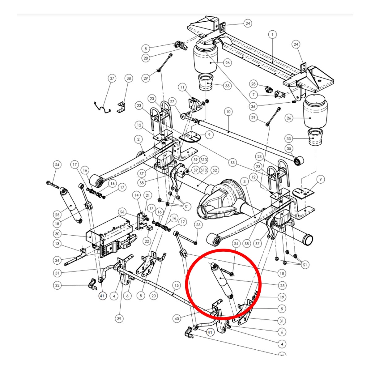 amortisseur, arrière, Mercedes-Benz Sprinter (1995 - ..), 3t